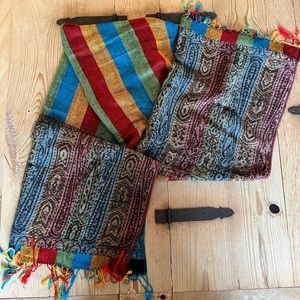 NWOT Multicolored pashmina and silk scarf